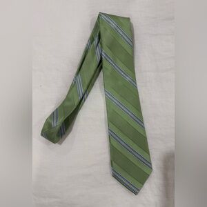 Michael Kors Olive and Blue Striped Tie